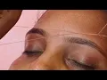Thick to medium shape eyebrow Threading Tutorial