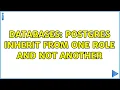 Databases Postgres inherit from one role and not another 2 Solutions