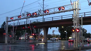 Download Railroad Crossing's With Double Overhead Cantilevers Towers On One Side Compilation [4K] MP3