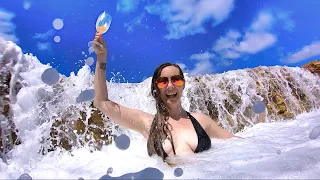 The Girls Pop Open A Bottle Of Bubbly In The Queen’s Bath | Sailboat Story 238