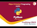 Python Tutorial Full Course Advanced C pattern Finalizing CRUD Operation OOPS Part 37