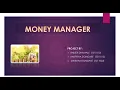 Money Manager Using Python and MySql Database Project