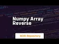 numpy array reverse
