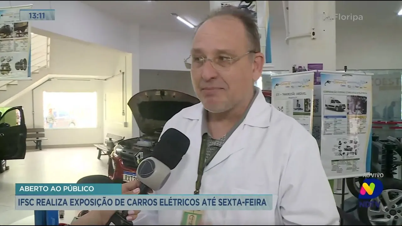 IFSC realiza exposição de carros elétricos até sexta-feira
