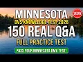Minnesota DMV Permit Practice Test 2026 150 Real DVS Questions You MUST KNOW