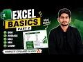 Excel Basic Tutorial Part 2 SUM AVERAGE MAX MIN COUNT Functions Excel for Beginners Hindi