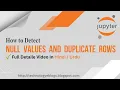 How to Detect Null Values and Duplicate Rows in Datasets