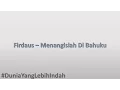 Firdaus - Menangislah Di Bahuku [lirik]