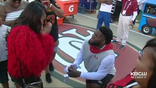 49ers D J Jones Proposes To Girlfriend On Field Before Beating Browns