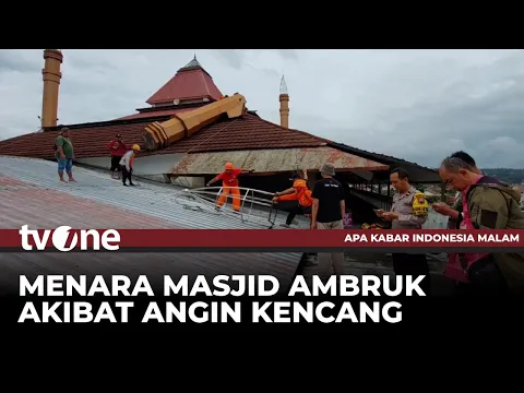 Menara Masjid yang Terbuat dari Besi di Semarang Ambruk Akibat Angin Kencang