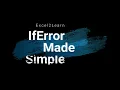 Excel IfError Function 3 Examples Less Than 10 Minutes