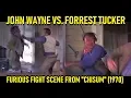 John Wayne Vs Forrest Tucker Furious Fight Scene From Chisum 1970