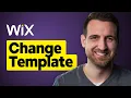 How to Change Template on Wix