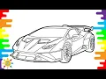 COLORING PAGES Lamborghini Aventador SVJ Coloring Car Coloring drawandcolortv