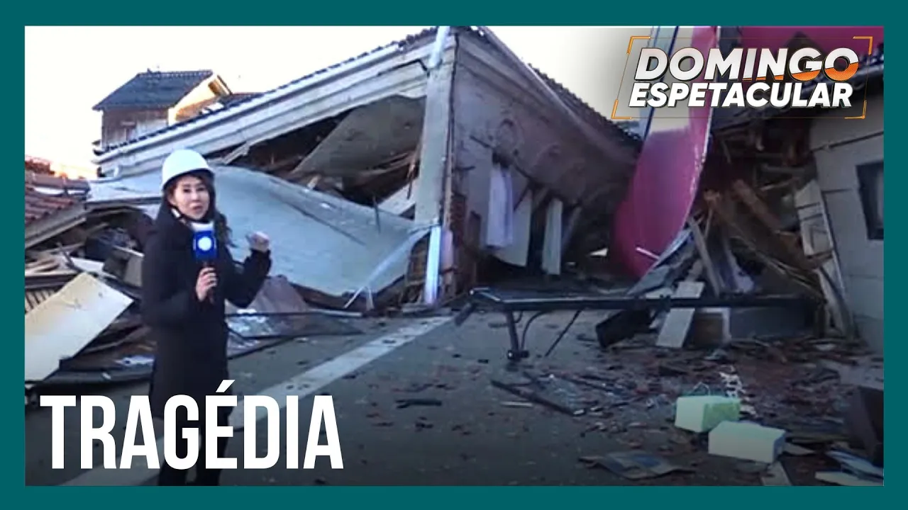 Domingo Espetacular mostra o epicentro e o rastro de destruição de terremoto que atingiu o Japão