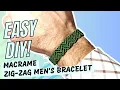 DIY Zig-Zag Macrame Bracelet for Men - Easy Step-by-Step Tutorial