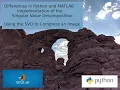 Playing with Singular Value Decomposition Differences between Numpy MATLAB Image Compression