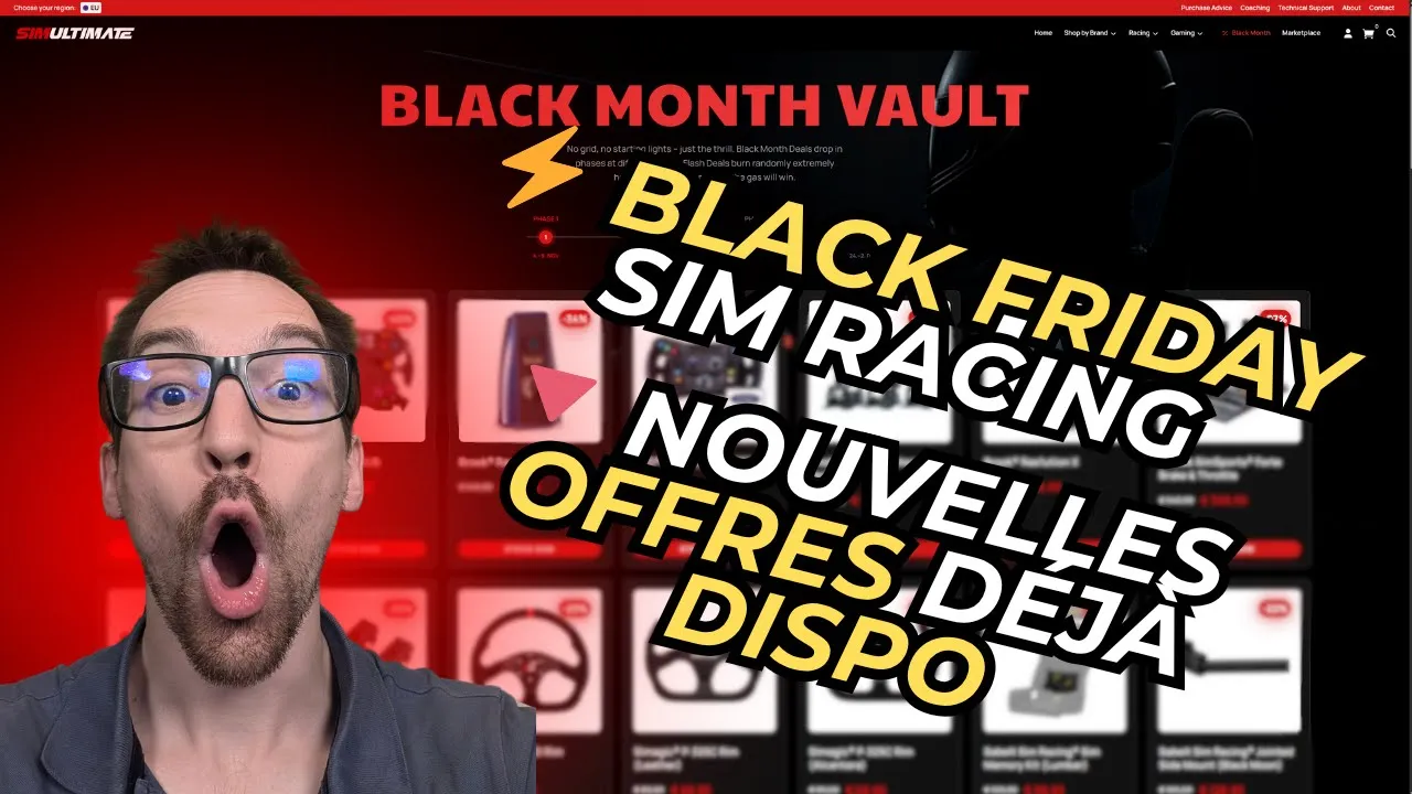 🔥 Black Friday Sim Racing 2025 : Les MEILLEURES PROMOS déjà dispo (-50% Asetek, -25% Moza) !