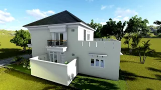 rumah 2 lantai luas 13x15 meter