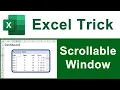 Make Perfect Scrollable Boxes in Worksheets in Excel - Great for a Dashboard