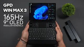 GPD Win MAX 3 Hands On First Look! A New 9" OLED Modular Handheld!