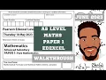 Edexcel AS Level Maths Paper 1 June 2023 Walkthrough MathsWit an