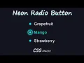 CSS Neon Radio Button CSS Animation