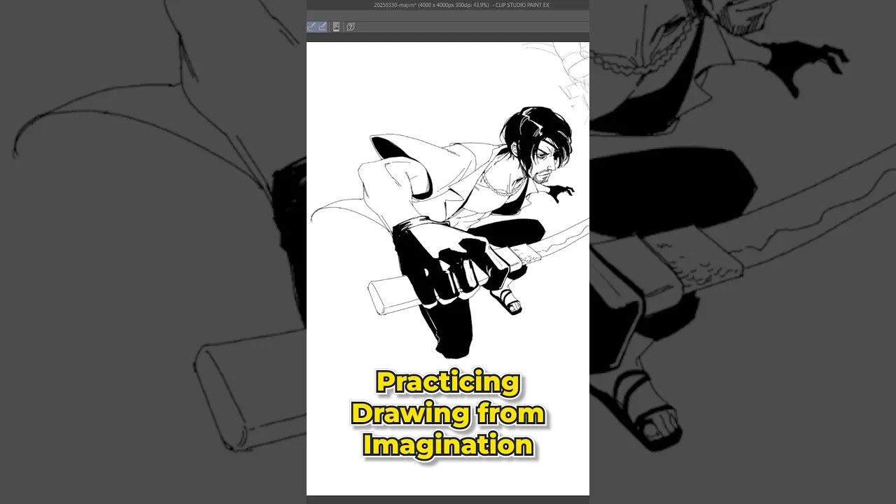 Practicing drawing from imagination