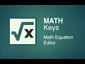 MATH Keys Tutorial version 4 0 and above