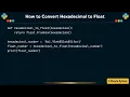 How to Convert Hexadecimal to Float
