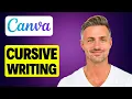 Canva Cursive Font How To Make Cursive Writing in Canva - 2025