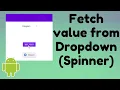 Fetching value from Dropdown spinner in Android Part2 TechViewHub Android Studio