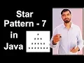 Star Pattern - 7 Program Logic in Java by Deepak