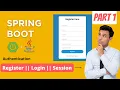 Java Spring Boot Register Login Session Authentication Tutorial Part 1 with Gaurav Patil
