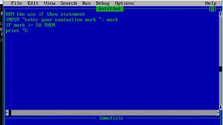 the use of if statement in Qbasic