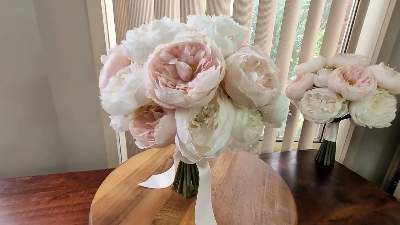 Arabella Blush & Cream Peony Bridal Bouquet
