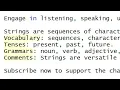 Strings are sequences of characters that can be manipulated and processed in various ways
