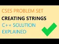CSES Creating Strings C solution simple STL usage scenario