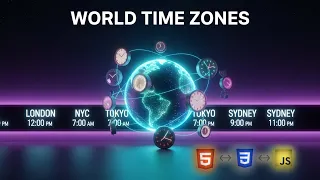 Create a stunning World Clock with HTML CSS JavaScript - Full Tutorial