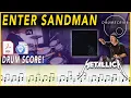 Enter Sandman - Metallica DRUM SCORE Sheet Music DRUMSCRIBE