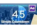After Effects Tutorial - Simple Countdown