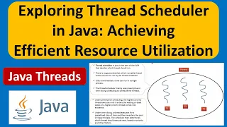 Thread Scheduler in Java Achieving Efficient Resource Utilization Java thread scheduling