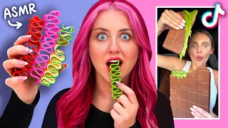 اختبرت حلوى تيك توك الفيروسية الغريبة 