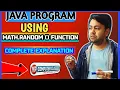 Java Program using Math random function how to use random method YP Computer Classes