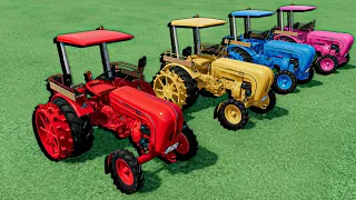 Mini Tractors With Colors  - TINY CULTIVATING with OLD MINI  - Farming Simulator 25