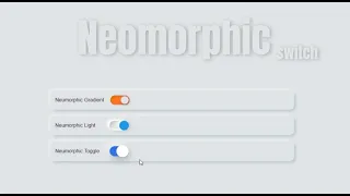 Neumorphic Toggle Switches with Smooth Animations HTML CSS UI Design Tutorial