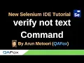 New Selenium IDE - Part 29