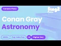Conan Gray - Astronomy (Higher Key) Piano Karaoke