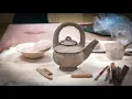Making a Handbuilt Slab Teapot - Rounding a Cylinder Making a Spout Hollow Handle L