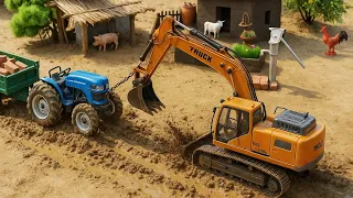 mini tractor making mini hand pump science project | DIY how to make cow shed